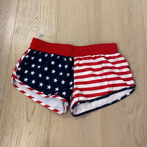 World Calhoun American Flag Swim Shorts Size Small - Picture 2 of 4